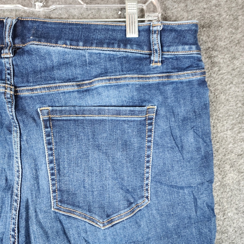Lane Bryant Pedal Crop Womens 20 Skinny Blue Mid Rise Super Stretch EUC - Picture 5 of 8